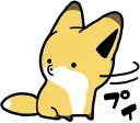 ☹ emoji Raccoon dog & Fox :: @line_stickers Telegram sticker 20 of 120