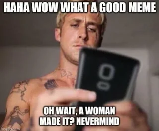 Sticker from I hate woman