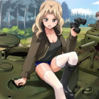 Sticker from Кей Сандерс. Girls und panzer. @ArtamZx