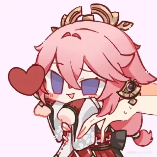 🌟 emoji Genshin love Telegram sticker 15 of 29