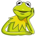 😐 emoji Керміт @ukrainian_stickers Telegram sticker 5 of 21