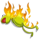 🔥 emoji Керміт @ukrainian_stickers Telegram sticker 18 of 21