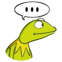 😶 emoji Керміт @ukrainian_stickers Telegram sticker 10 of 21