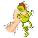 😵 emoji Керміт @ukrainian_stickers Telegram sticker 9 of 21