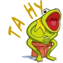 😳 emoji Керміт @ukrainian_stickers Telegram sticker 7 of 21