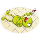 🤢 emoji Керміт @ukrainian_stickers Telegram sticker 13 of 21