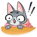 😁 emoji Кицька Сет @ukrainian_stickers Telegram sticker 17 of 48