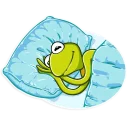😴 emoji Керміт @ukrainian_stickers Telegram sticker 11 of 21