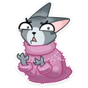 😫 emoji Кицька Сет @ukrainian_stickers Telegram sticker 24 of 48
