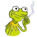 😬 emoji Керміт @ukrainian_stickers Telegram sticker 20 of 21