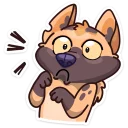 ☹️ emoji Гієна @ukrainian_stickers Telegram sticker 22 of 48
