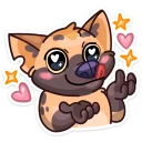 😍 emoji Гієна @ukrainian_stickers Telegram sticker 11 of 48