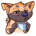☕️ emoji Гієна @ukrainian_stickers Telegram sticker 23 of 48