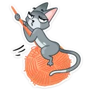 🙃 emoji Кицька Сет @ukrainian_stickers Telegram sticker 14 of 48