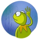 😰 emoji Керміт @ukrainian_stickers Telegram sticker 8 of 21