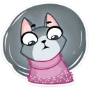 😯 emoji Кицька Сет @ukrainian_stickers Telegram sticker 20 of 48