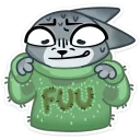 🤢 emoji Кицька Сет @ukrainian_stickers Telegram sticker 23 of 48
