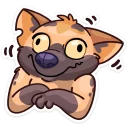 😶 emoji Гієна @ukrainian_stickers Telegram sticker 21 of 48