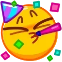 🥳 emoji DrollEmoji @xkysluv Telegram sticker 23 of 50