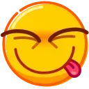 😋 emoji DrollEmoji @xkysluv Telegram sticker 15 of 50