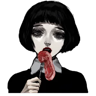 Sticker from Грустная девочка @nyasticks