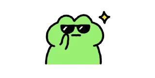 Sticker from frog.