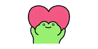 Sticker from frog.