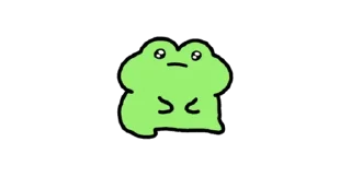 Sticker from frog.