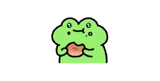 Sticker from frog.