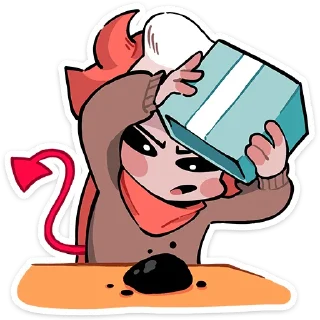 😨 emoji Зимние Нимб и Рожки @Nyasticks Telegram sticker 23 of 49