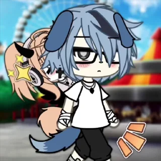 🎡 emoji 🆕:YOUTUBE: •-GACHA NAOMI-• ANIMATED STICKERS ➡️ @Ctikerubot Telegram sticker 21 of 66