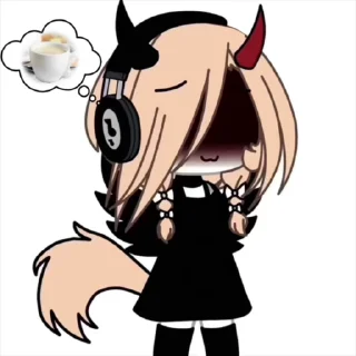 ☕️ emoji 🆕:YOUTUBE: •-GACHA NAOMI-• ANIMATED STICKERS ➡️ @Ctikerubot Telegram sticker 12 of 66