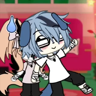 🤭 emoji 🆕:YOUTUBE: •-GACHA NAOMI-• ANIMATED STICKERS ➡️ @Ctikerubot Telegram sticker 19 of 66