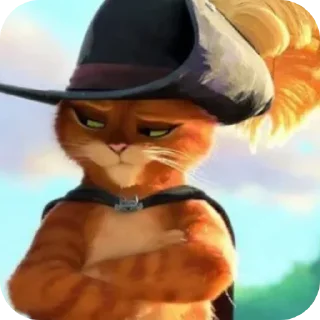 😏 emoji стикеры с котом в сапогах!😻 Telegram sticker 21 of 113