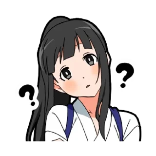 ❔ emoji Самурай-тян - @tg_sticks Telegram sticker 13 of 28