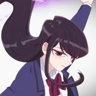😼 emoji OdaTomohito Komi san stick Telegram sticker 21 of 118