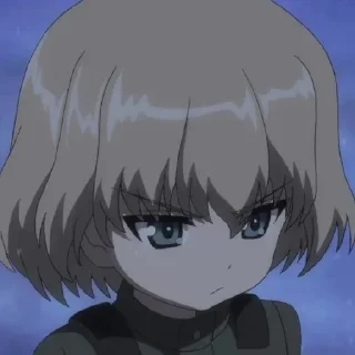 😄 emoji Катюша. Girls und panzer.  @ArtamZx Telegram sticker 23 of 60