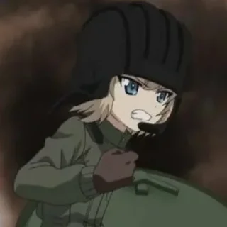 😄 emoji Катюша. Girls und panzer.  @ArtamZx Telegram sticker 7 of 60