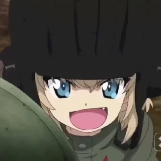 😄 emoji Катюша. Girls und panzer.  @ArtamZx Telegram sticker 8 of 60
