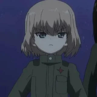 😄 emoji Катюша. Girls und panzer.  @ArtamZx Telegram sticker 18 of 60