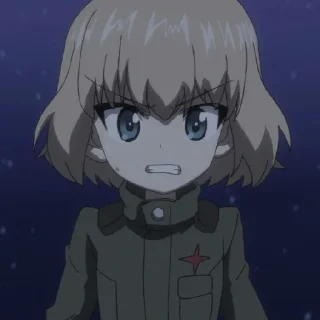😄 emoji Катюша. Girls und panzer.  @ArtamZx Telegram sticker 19 of 60