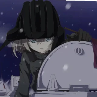 😄 emoji Катюша. Girls und panzer.  @ArtamZx Telegram sticker 1 of 60