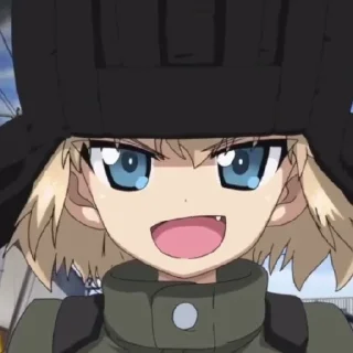 😄 emoji Катюша. Girls und panzer.  @ArtamZx Telegram sticker 3 of 60