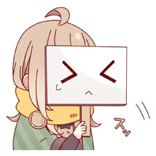 ❤️ emoji скромная тян @anime_stickerr Telegram sticker 20 of 33