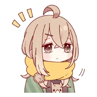 ❤️ emoji скромная тян @anime_stickerr Telegram sticker 22 of 33