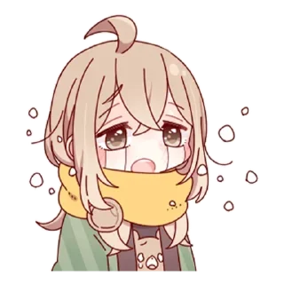 ❤️ emoji скромная тян @anime_stickerr Telegram sticker 7 of 33