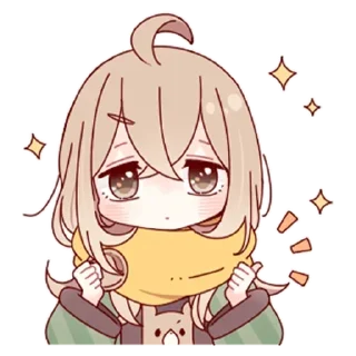 ❤️ emoji скромная тян @anime_stickerr Telegram sticker 19 of 33