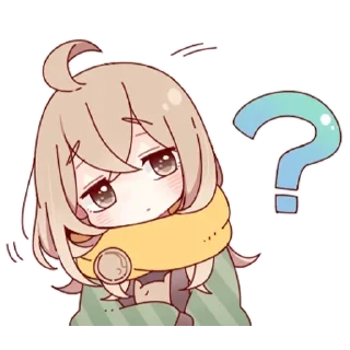 ❤️ emoji скромная тян @anime_stickerr Telegram sticker 6 of 33
