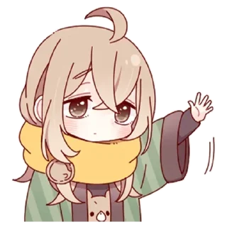 ❤️ emoji скромная тян @anime_stickerr Telegram sticker 18 of 33