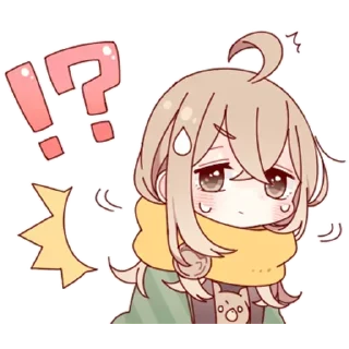 ❤️ emoji скромная тян @anime_stickerr Telegram sticker 15 of 33